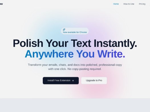 Textglow：AI文本润色重写工具，一键将邮件、聊天和文档内容转化为专业且精炼的文本