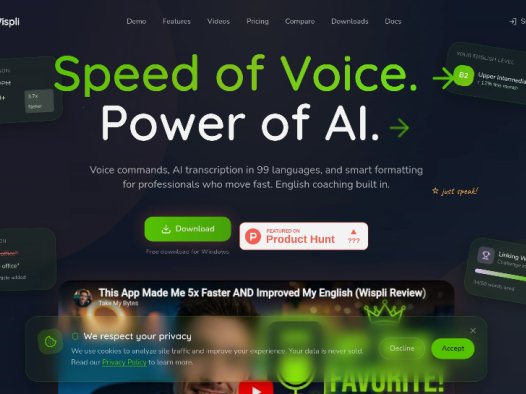 Wispli：AI语音转录工具，提供转录、实时翻译和英语辅导