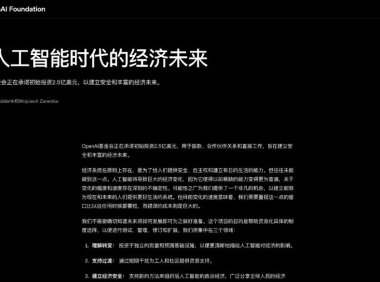 OpenAI 基金会设立 2.5 亿美元 AI 基金