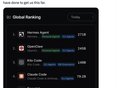 爱马仕 Hemers Agent 全球应用调用榜第一，超越 OpenClaw