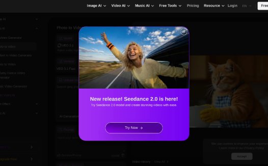Flyne AI：照片转视频生成器，利用AI将静态照片转化为动态视频