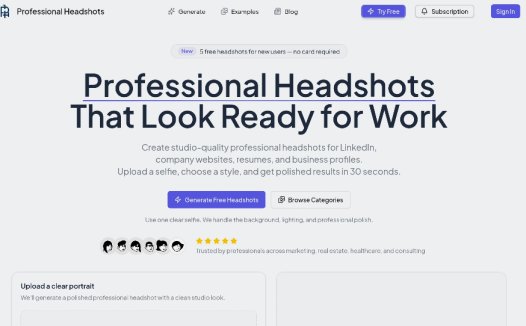 Professional Headshots:AI头像生成工具,生成适合LinkedIn、简历和公司网站的专业头像