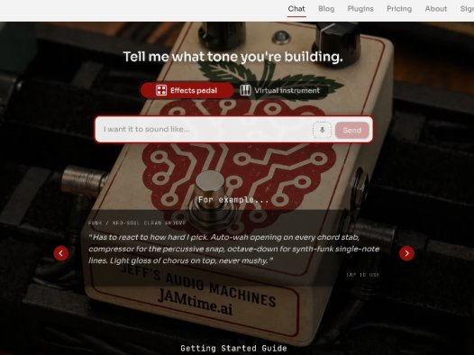 Jamtime:AI音色设计工具,吉他音色链构建与效果模拟平台