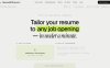 Resume Writing：专为简历写作设计的AI工具，一分钟内根据职位描述定制简历