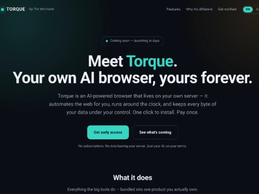 Torque：AI浏览器，能自动处理网页任务