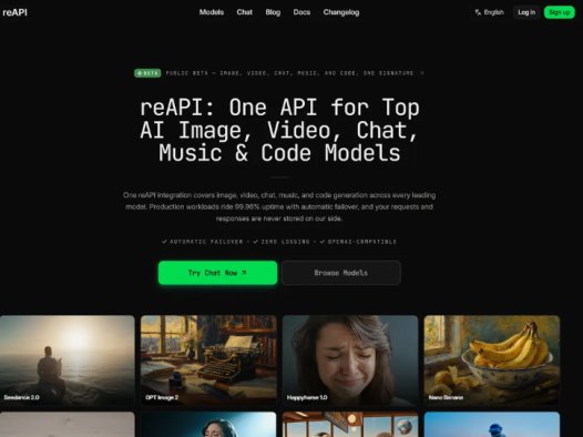 reAPI:一个AI API聚合平台,接入GPT、Claude、Gemini等顶级AI模型