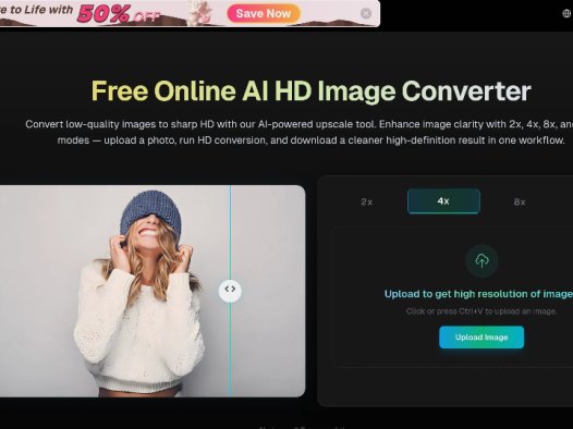 HD Image Converter：免费在线AI工具，AI驱动的图像放大与清晰度增强