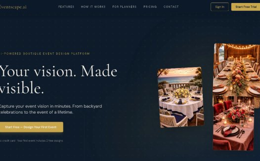 Eventscape:AI生成逼真的活动场景图,一款面向高端活动策划师的AI活动设计软件