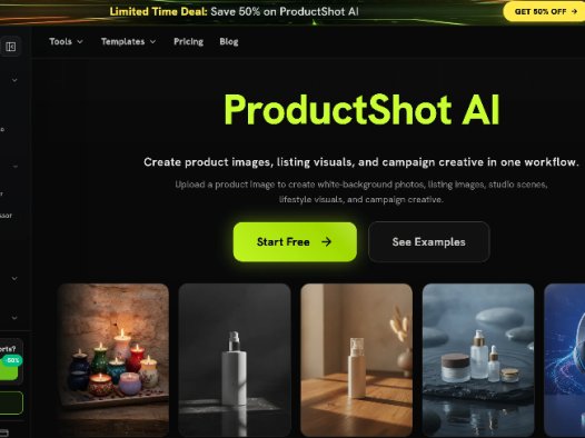ProductShot AI:一款面向电商卖家的AI产品摄影工具,AI自动生成白底图、场景图、生活照及营销素材