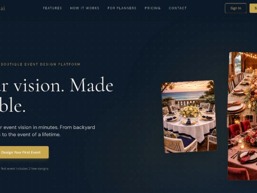 Eventscape:AI生成逼真的活动场景图,一款面向高端活动策划师的AI活动设计软件
