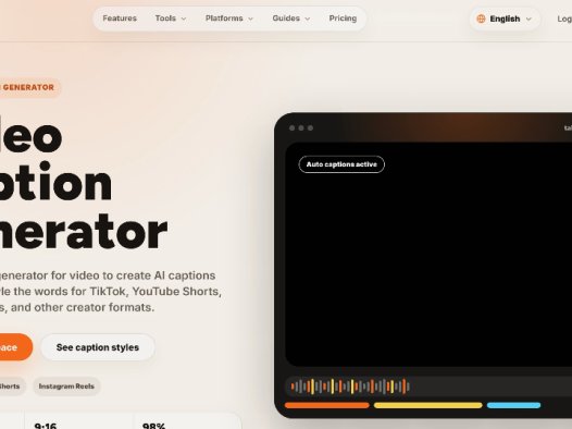 aicaption:AI从语音自动生成视频字幕,支持TikTok、YouTube Shorts、Instagram Reels等平台