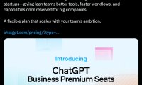 ChatGPT Business 开放 Premium 席位,用量提高至 5 倍