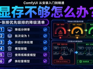 ComfyUI 从安装入门到精通,显存不够怎么办? 一张按优先级排的降级清单