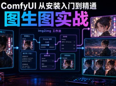 ComfyUI 从安装入门到精通,图生图实战(改风格/换构图/出变体)