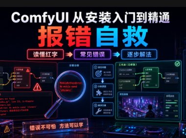 ComfyUI 从安装入门到精通,报错自救(读懂红字 + 常见错误逐步解法)