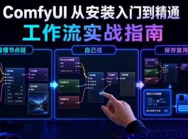 ComfyUI 从安装入门到精通,工作流实战指南(看懂节点链 + 自己搭 + 保存复用)