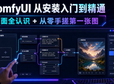 ComfyUI 从安装入门到精通，界面全认识 + 从零手搓第一张图