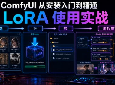 ComfyUI 从安装入门到精通,LoRA 使用实战(选/下/放/串权重)