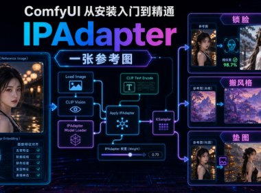 ComfyUI 从安装入门到精通,IPAdapter,一张参考图锁脸、搬风格、垫图