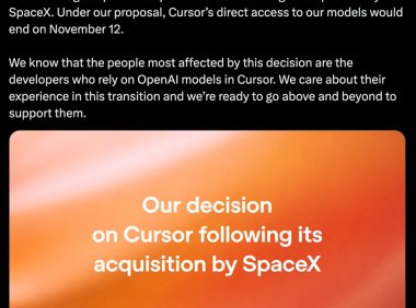 马斯克回应 OpenAI「断供」Cursor：毫不在意