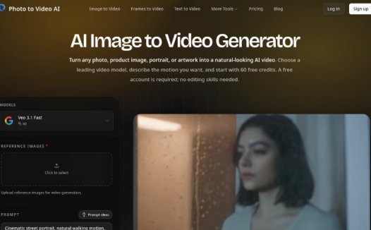 Photo to Video AI：一款在线AI 图像转视频生成器，将任何照片转化为AI视频