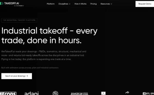 The Takeoff AI:AI工业算量软件,自动读取P&ID、等轴测图等图纸