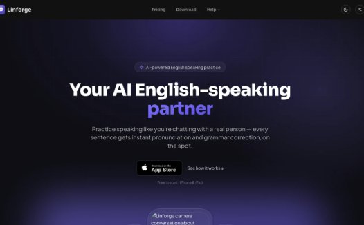 Linforge:AI英语口语练习应用,支持发音与语法纠正、音素级评分、相机实景对话、Anki词汇库同步