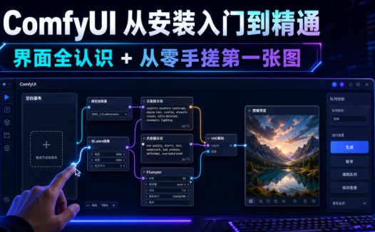 ComfyUI 从安装入门到精通,界面全认识 + 从零手搓第一张图