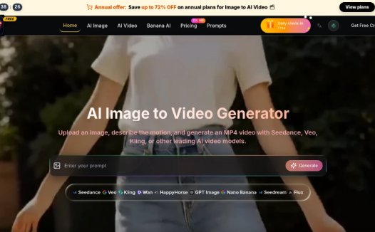 Image to AI Video:AI驱动视频片段的在线工具,将图片在线转换为AI视频