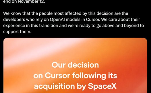 马斯克回应 OpenAI「断供」Cursor:毫不在意