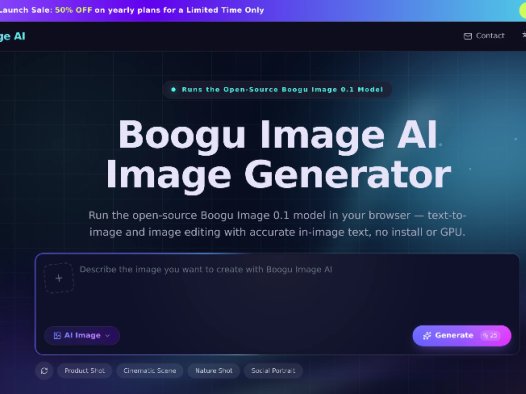 Boogu Image AI:一款免费在线图像生成工具,支持文字生图与指令编辑