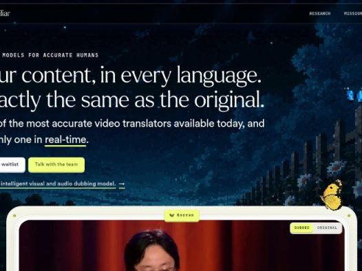 Familiar：一款视频与直播配音工具，实时声画同步的AI多语言翻译同步生成声音和口型