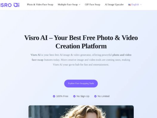 Visro AI:免费在线AI照片与视频换脸,在线AI图像与视频创作平台