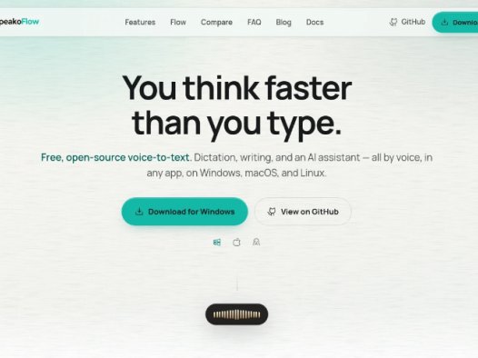 SpeakoFlow：免费开源语音转文字工具，支持听写、AI生成、翻译和润色