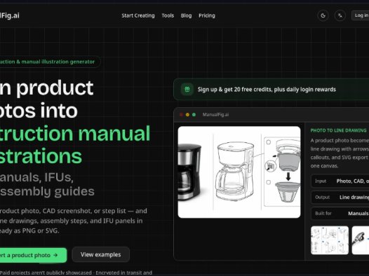 ManualFig：AI 驱动的说明书与装配图生成网站，从产品照片自动生成说明书与装配图
