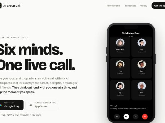 AI Group Call：一款AI角色的实时语音群聊通话应用，六位AI角色的实时语音群聊