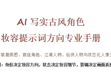 AI图片提示词大全：AI写实古风角色妆容提示词手册
