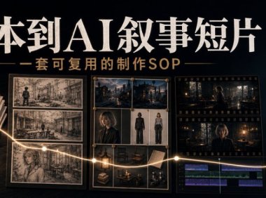 一人团队AI视频商业出片实战教程,从0到1跑通AI短片制作全流程SOP