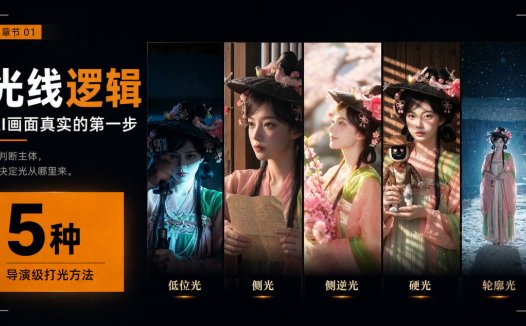 AI提示词创作第六十四节:如何用光线提升AI视频质感?AI画面想要真实,先学会这5种打光