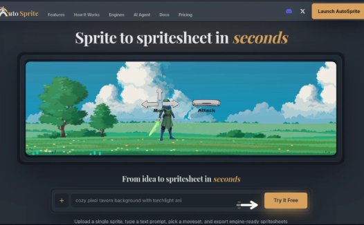 AutoSprite：AI 游戏精灵图生成工具，将图像或文本快速转换为生产就绪的精灵图