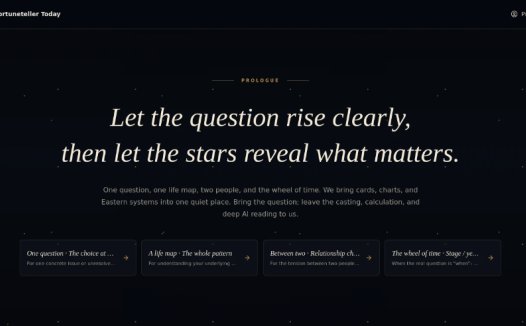 Fortuneteller Today:多系统命理与运势分析平台,提供问卜、本命盘、合盘及人生阶段运势分析