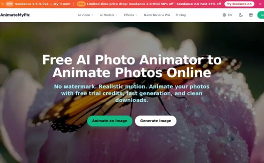 AnimateMyPic:AI照片动画工具,将静态图片转为动态视频