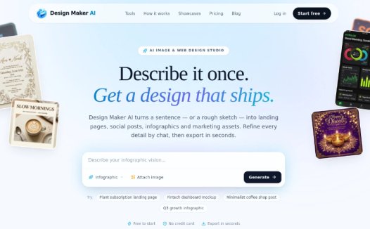 Design Maker AI:AI设计生成平台,快速创建网页设计、图形设计及营销素材