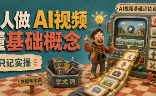 AI生成视频入门:普通人第一次做AI视频,应该先搞懂这些基础概念