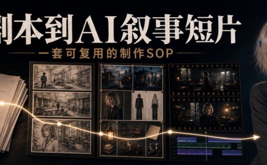 一人团队AI视频商业出片实战教程,从0到1跑通AI短片制作全流程SOP