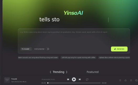 Yinso:AI音乐生成平台,用户可以利用AI创作歌曲并发现其他用户的音乐作品