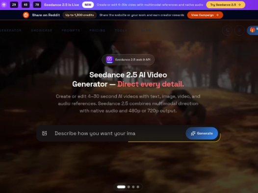 SdanceAI:AI短视频生成与API服务平台,提供基于文本和参考图像的AI短视频生成服务