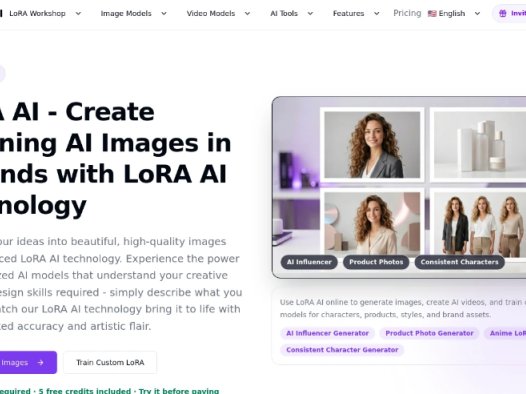 LoRA AI:AI图像与视频生成及模型训练平台,提供图像生成、视频创作及自定义模型训练功能