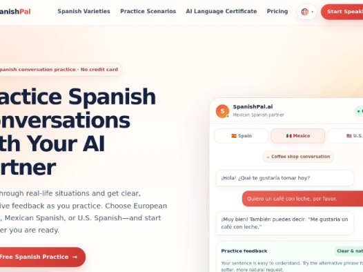 SpanishPal:AI驱动的西班牙语对话练习平台,提升西班牙语口语能力