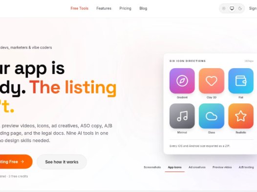 Whixframe：面向独立开发者与营销人员的AI应用营销套件，提供截图生成、预览动画、图标设计、ASO文案、广告创意、落地页与法律文档等九种工具